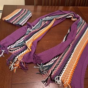 Beautiful designer Missoni scarf and hat